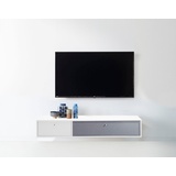 Hammel Furniture TV-Board HAMMEL FURNITURE "Mistral Fernsehschrank, Medienmöbel, Hängend" Sideboards Gr. B/H/T: 133 cm x 23 cm x 45 cm, glat, 1, silberfarben (weiß, silber stoff) TV-Lowboards