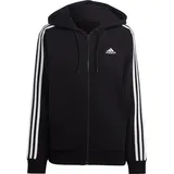 Adidas Essentials 3-Streifen French Terry Regular Kapuzenjacke Black / White XS