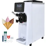 Vevor Kommerzielle Eiscreme-Maschine, 10 L/h Leistung, 900 W, Softeismaschine für eine Geschmacksrichtung, auf der Arbeitsplatte, mit 4 L Trichter...