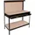 Tectake tectake® Werkbank mit Lochwand 120 x 60 x 156 cm Schwarz