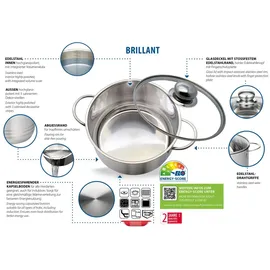 ELO Stahlwaren GmbH Brillant Topf-Set 5-tlg. Kochtopf + Suppentopf + 3 x Deckel