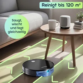 ideoon 3in1 Saug-Wischroboter Schwarz