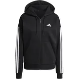 adidas Damen Kapuzensweat Essentials 3-Streifen, BLACK/WHITE, S