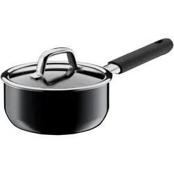 Fusiontec Mineral Stielkasserolle mit Deckel, 16 cm, Black