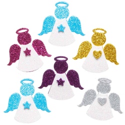 Engel Aufkleber mit Glitzer (pro Set 100) Bastelbedarf zu Weihnachten