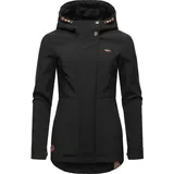 Ragwear Damen Sotfshelljacke Übergangsjacke mit Teddyfleece-Kapuze Yba Intl Black22 Gr. 5XL - 5XL