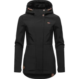 Ragwear Damen Sotfshelljacke Übergangsjacke mit Teddyfleece-Kapuze Yba Intl Black22 Gr. 5XL - 5XL