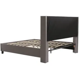 Mendler Polsterbett HWC-N59 180 x 200 cm Massivholz grau