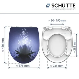 Schütte WC-Sitz Water Lily Duroplast mit Absenkautomatik Schnellverschluss