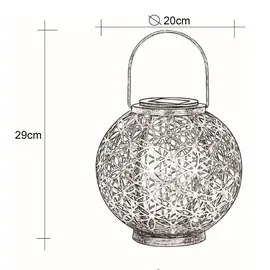 bmf-versand Solarleuchte Garten Laterne Rund Solarlampe Außen Leuchte Solar LED mit Pflegetuch - Silber