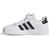 adidas Unisex Kinder Grand Court Sneakers, Ftwr White/Core Black/Core Black, 34 EU - 34 EU