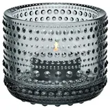 Iittala Teelichthalter Kastehelmi Glas Grau
