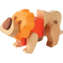 Small Foot Company small foot 9835 - Kreativ-Bausatz Löwe, Holz, Klick & Dreh System