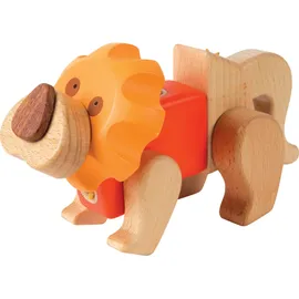 Small Foot Company small foot 9835 - Kreativ-Bausatz Löwe, Holz, Klick & Dreh System