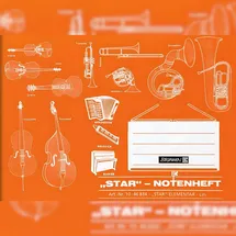 Brunnen 1046834 Notenheft A5 quer, 8 Blatt