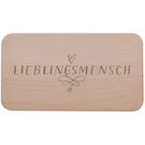 Deitert Frühstücksbrettchen Lieblingsmensch, Holz rechteckig Handschrift