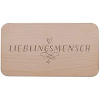 Deitert Frühstücksbrettchen Lieblingsmensch, Holz rechteckig Handschrift