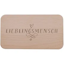 Deitert Frühstücksbrettchen Lieblingsmensch, Holz rechteckig Handschrift