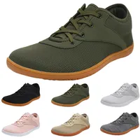 Generisch Unisex Breite Barfußschuhe Damen Herren Barfuss Schuhe Atmungsaktiv Sneaker Strandschuhe Minimalistische Traillaufschuhe mit Zero-Drop-Sohle rutschfest Walkingschuhe - 42 EU