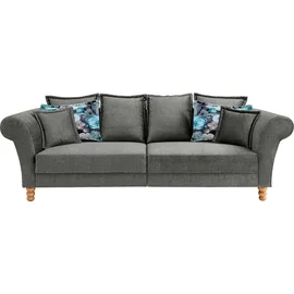 Home Affaire Big-Sofa HOME AFFAIRE "Tassilo Mega Sofa mit viel Platz, bequem durch Kaltschaum im Sitz", schwarz (asche), B:266cm H:95cm T:110cm, 100% Polyester, Sofas, Big-Sofa