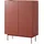 Feldmann-Wohnen Highboard 97 x 122 x 37 cm Keramikrot / Eiche