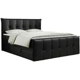 MKS King Boxspringbett 180 x 200 cm H4 Schwarz