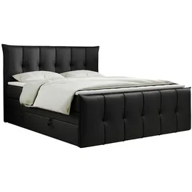 MKS King Boxspringbett 180 x 200 cm H4 Schwarz