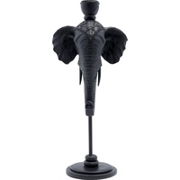 Kare Design Kerzenständer Elephant Head, schwarz, 36cm
