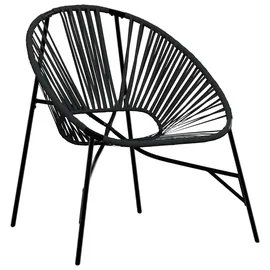 vidaXL Gartenstuhl in Ei-Form 69 x 83,5 x 82 cm schwarz 1 St.