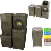 Botle Mülleimer- 4er Set 120 L Mülltrennungssystem - Set