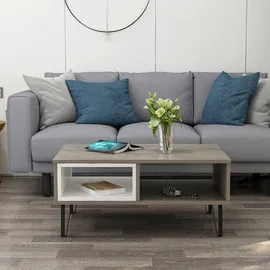 Livetastic Couchtisch Savannah Weiß Eiche dunkel 60 x 41,1 cm