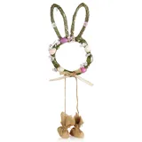 COM-FOUR com-four® Osterkranz für Türen oder Fenster - Niedlicher Osterkranz zu Ostern - Türdekoration im Osterhasen-Look