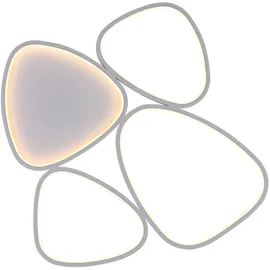 Schöner Wohnen Pebbles 1x LED-Board 35,5W rund oval weiß