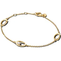 Pandora Ovale Armband mit Perle Goldfarben 564677C01-18 18 cm