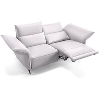 Sofanella 2-Sitzer Leder Cuneo, Relaxsofa, Designsofa, Designer Couch, Italienisches Sofa, 2er Sofa weiß