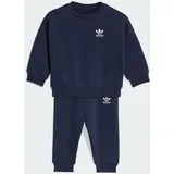 adidas LOOSE CREW TRAININGSANZUG Blau 3-4Y