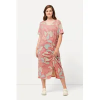 Ulla Popken Jerseykleid Maxikleid Rosa 54/56