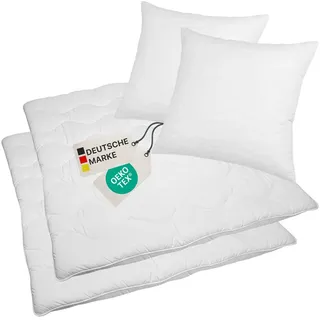 nyvi Bettdeckenset DreamScience Comfort 135x200 cm - 4-teilig - 2x Bettdecke 135x200 cm + 2x Kopfkissen 80x80 cm