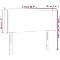 VidaXL LED Kopfteil Schwarz 83x16x78/88 cm Kunstleder