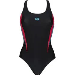 ARENA arena Damen Sport Badeanzug Threefold, BLACK-BLACK-ANGURIA, 36
