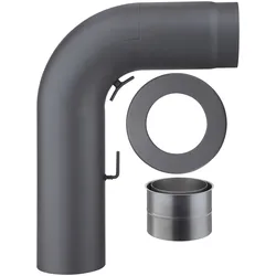 Ofenrohr HEATHUS, grau, L:60cm, Stahl, Rohre, 60 cm, grau