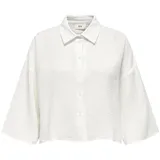 Jdy Hemdbluse JDYTHEIS LIFE 3/4 CROP SHIRT WVN NOOS Weiß XL