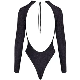 Cottelli PARTY Body mit Silberglitzer, schwarz, L