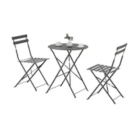 Möbel Kraft Balkon-Set 3-tlg. Grau
