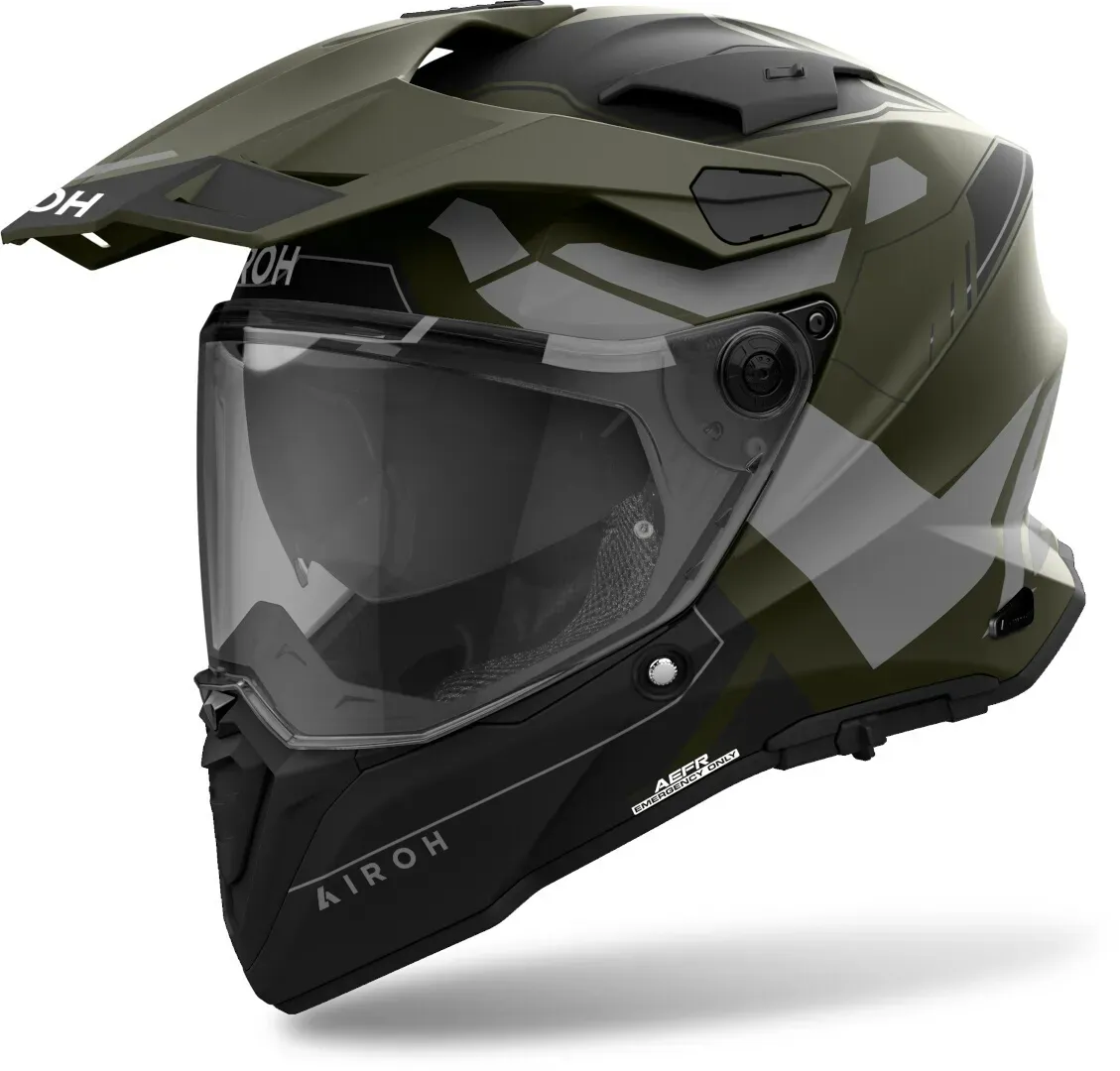 Airoh Commander 2 Reveal Motocross Helm, grün, Größe L für Männer