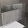 doporro Duschwand Duschtrennwand 140x200 Walk-In Dusche mit Doppel-Stabilisator aus Echtglas 10mm ESG-Sicherheitsglas Klarglas mit Labyrinth-Design