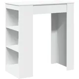 vidaXL Bartisch mit Regal 95 x 47 x 103,5 cm Weiß