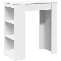 vidaXL Bartisch mit Regal 95 x 47 x 103,5 cm Weiß
