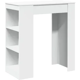 vidaXL Bartisch mit Regal 95 x 47 x 103,5 cm Weiß