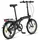 licorne bike gmbh Licorne Bike Phoenix 2D, 20 Zoll Aluminium-Faltrad-Klapprad, Scheibenbremse, Discbremse, V-Bremse Faltfahrrad-Herren-Damen, 7 Gang Kettenschaltung ... - Schwarz